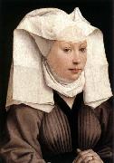 WEYDEN, Rogier van der Lady Wearing a Gauze Headdress Sweden oil painting artist